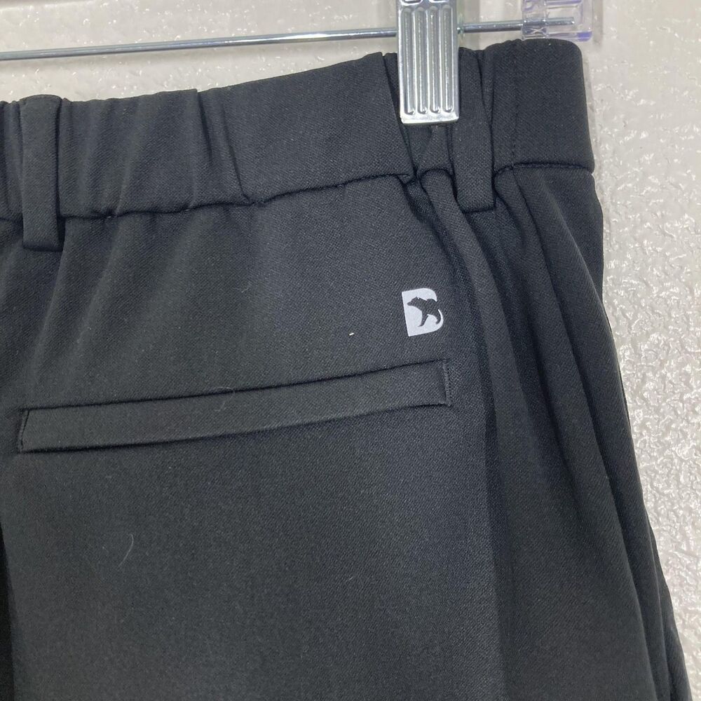 Bearbottom Pants Mens Medium Black Polyester Slim Fit Chino Elastic Waist Casual - Picture 11 of 12